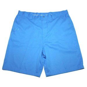 Under Armour UA Performance Blue Knit Polyester Shorts Men's 42 R  EXCELLENT